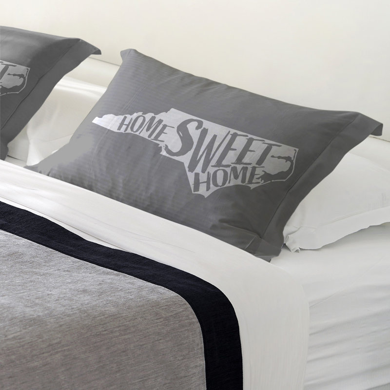Polyester Sham Set, King, Microfiber, Gray