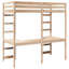  Loft Bed Frame White 90 X 200 Cm Solid Pine Wood-297845139-297845137