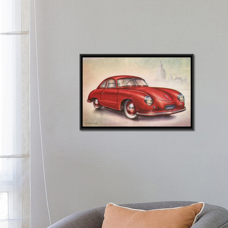 « 1952 porsche », reproduction d’art sur toile, H 18 po x l 26 po x P 1,5 po, Toile tendue, Pas de tapis