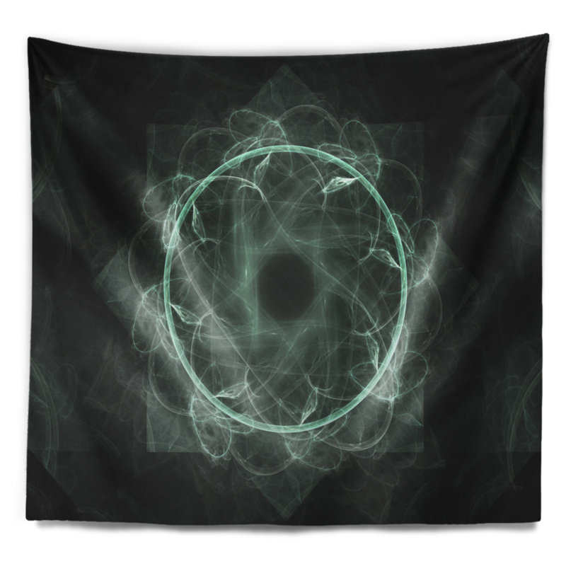 Tapisserie florale radiale radiale, H 32 po x l 39 po