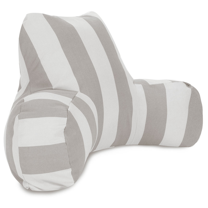 Coussin intérieur / extérieur à rayures verticales, Gris