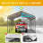 12 FT. W×20 FT. D Heavy Duty Carports with Galvanized Steel Roof-117711888