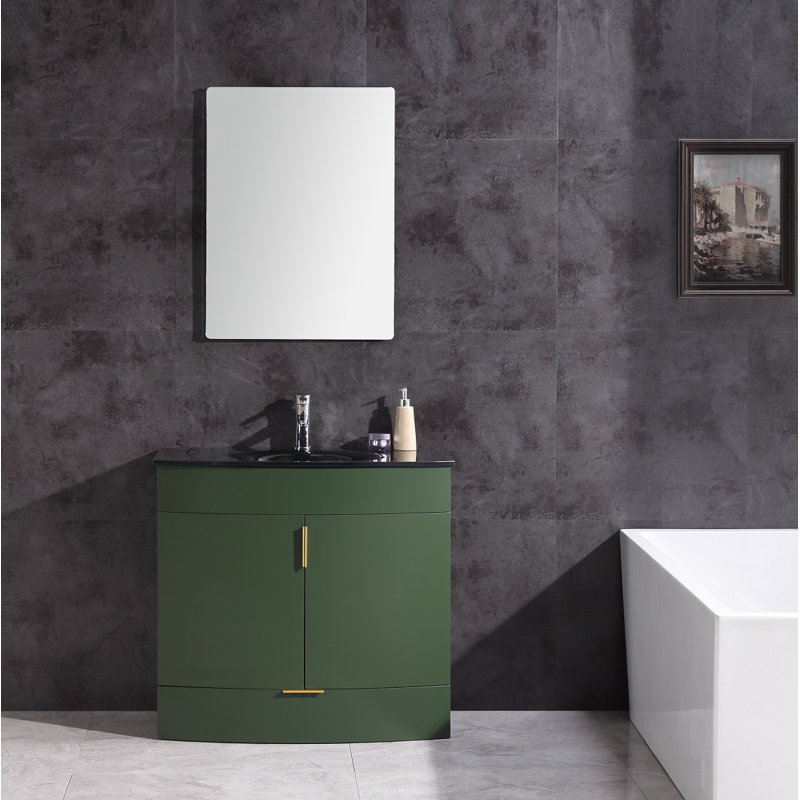 Ensemble de meuble-lavabo simple 36 po Boettcher, Vert Vouge