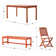 Stuckey 4-Piece Wood Patio Dining Set With Backless Bench And Folding Chairs