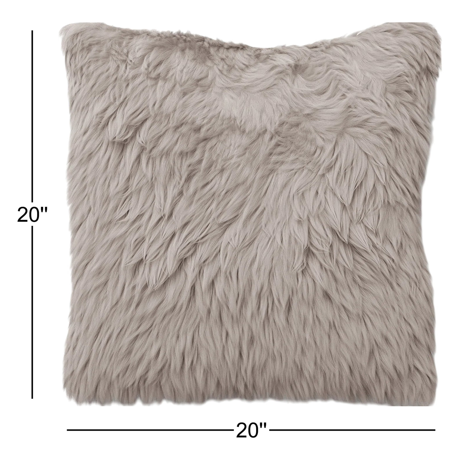 Lecia 20" x 20" Throw Pillow, Gray