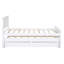 Lit simple blanc avec lit gigogne et tiroirs - Élégant et confortable pour une chambre élégante en pin massif, crée un intérieur