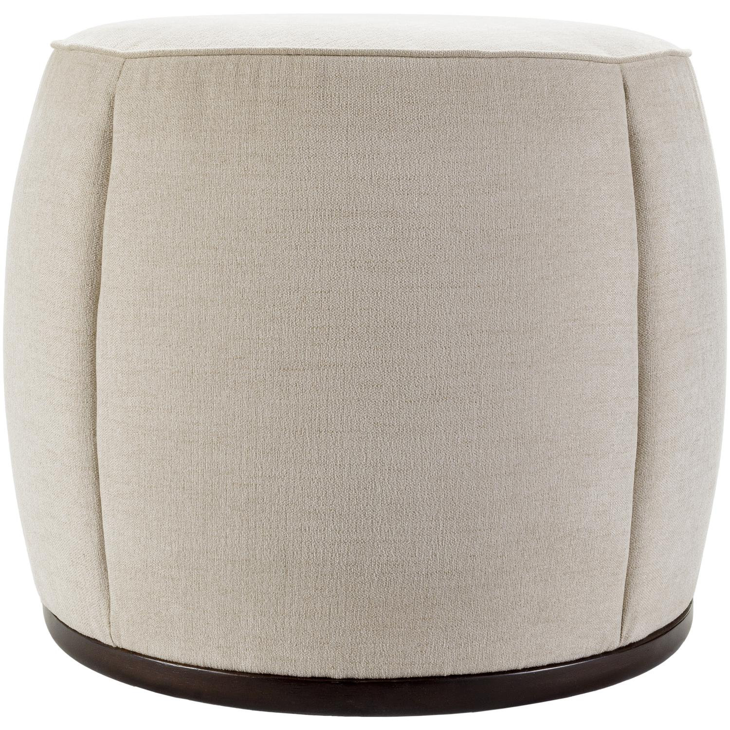 Alexandria 24" Ottoman, Beige polyester