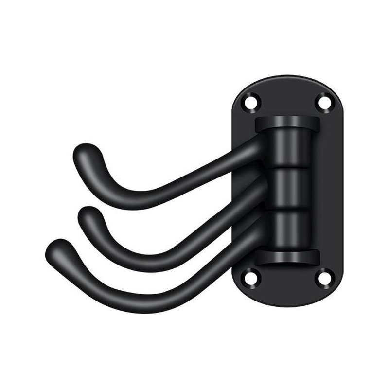 Triple Robe Hook, Painted Black