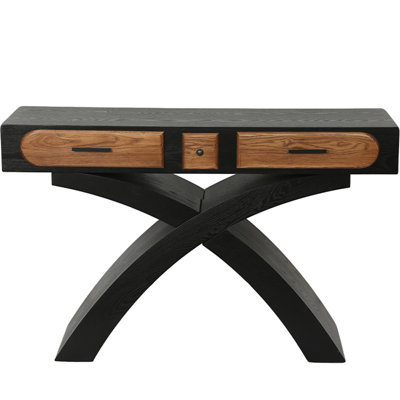 Ashwood Veneered Console Table With Cross Leg