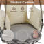 Balancelle d'extérieur, coussin beige, structure en fer, corde de nylon renforcée pour panier de chaise de véranda, crochets supportés, facile à entretenir
