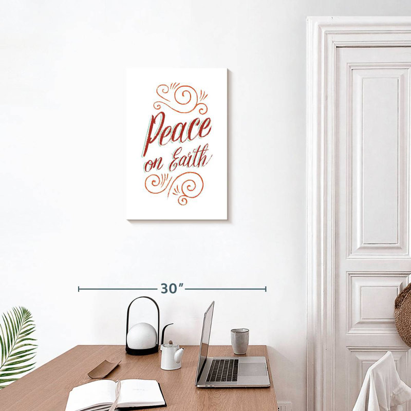 Peace on Earth Script, H 24 po x l 16 po