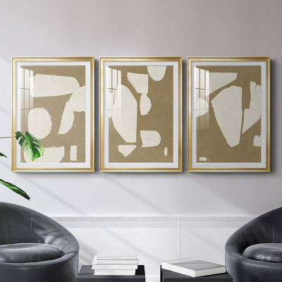 " Chunky Abstract I " 3 - Pieces Painting Print