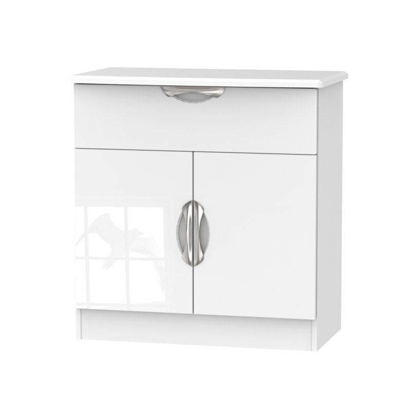 Fully Assembled Bahamas 76 Cm Wide 1 Drawer Sideboard, White