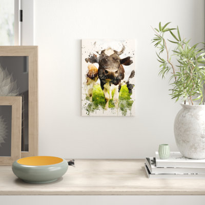 Cows Painting on Canvas - Wrapped Canvas