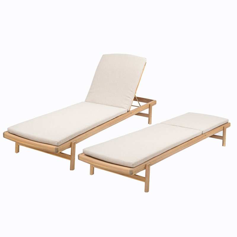 Chaise longue avec coussin Mallacia