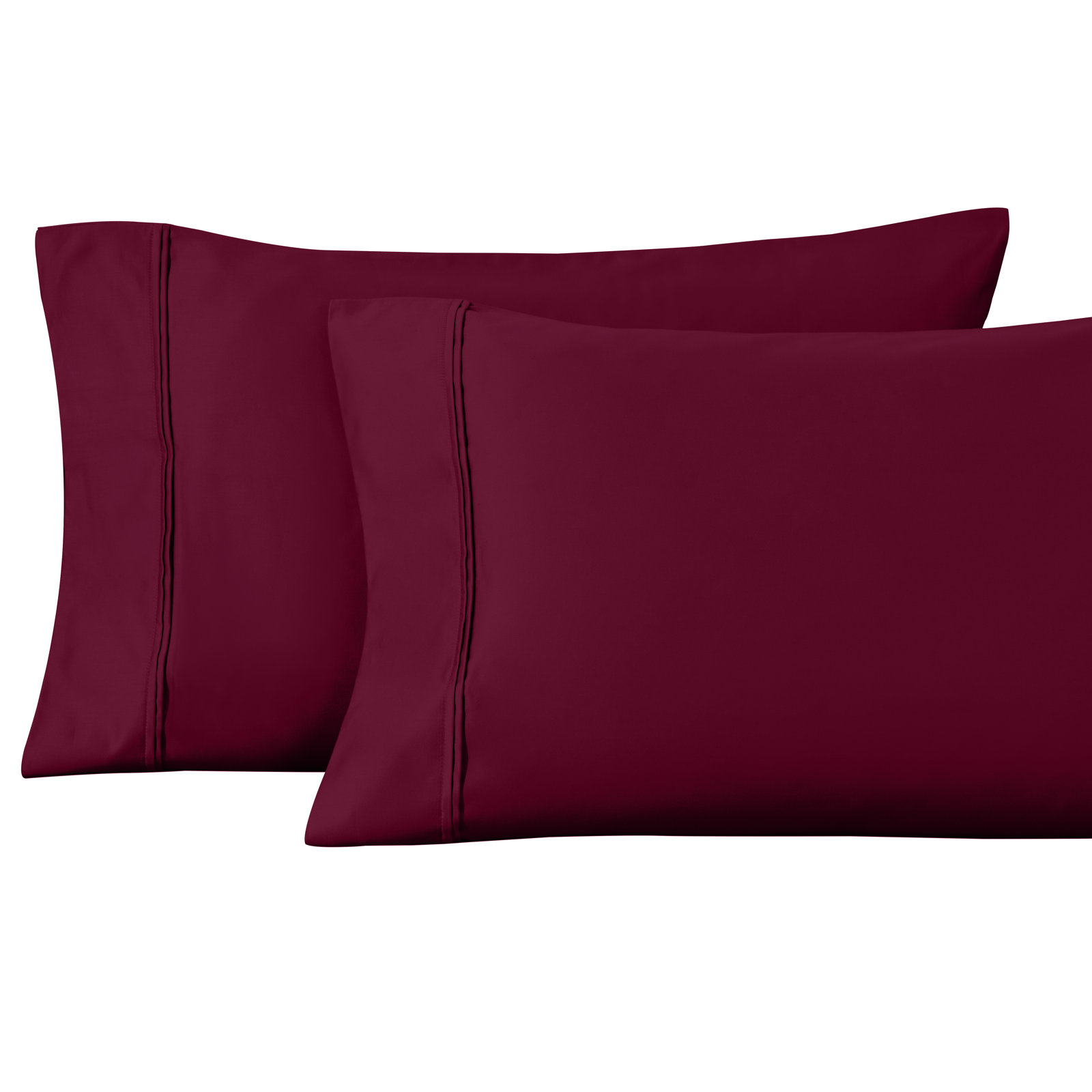 Mellark Cotton Pillowcase, Burgundy, King Pillowcase