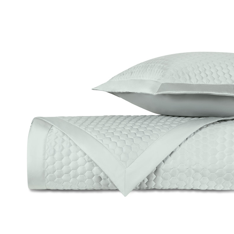 Apiary Standard Cotton Coverlet Set, Twin Coverlet + 1 Standard Sham, Eucalipto