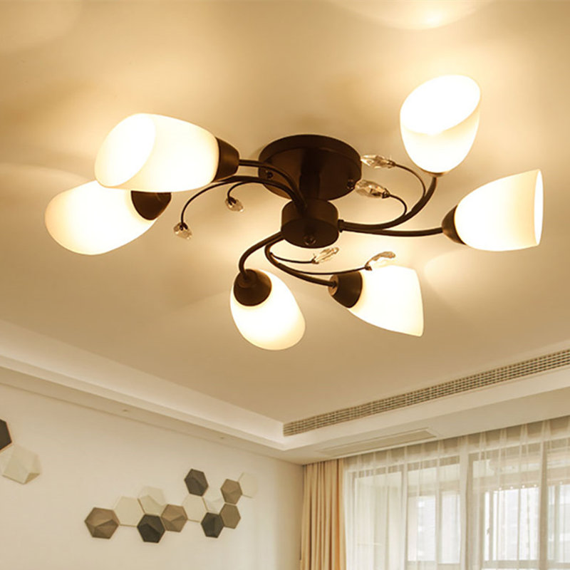 Madhwi Glass Semi Flush Mount