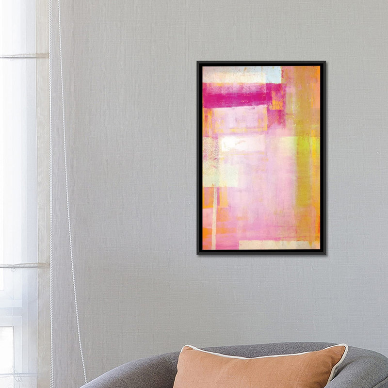 « yummy », reproduction sur toile, H 26 po x l 18 po x P 1,5 po, Toile avec cadre noir, Pas de tapis
