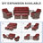 Sami 9-Piece Wicker Patio Furniture Set, 6-Inch Thick Cushioned & UV-Resistant, Outdoor Sofa & Chiar Set For Garden-154994547