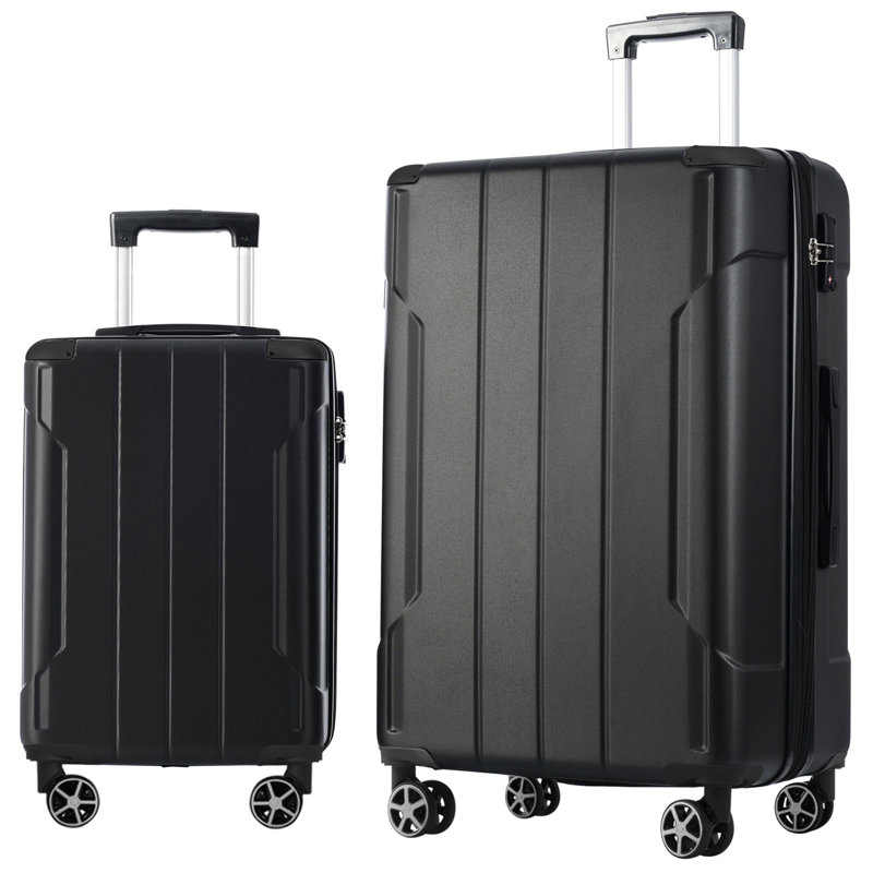 Ensemble de valises Hardshell ABS 2 pièces extensible avec roulettes TSA Lock pour hommes femmes