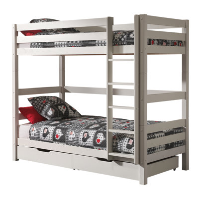 Edwards European Single (90 x 200cm) Drawer Standard Bunk Bed by Vipack