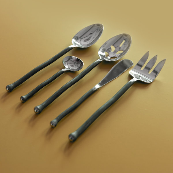 Prep & Savour Brixlee Matte Black Stainless Steel Tableware Set 24