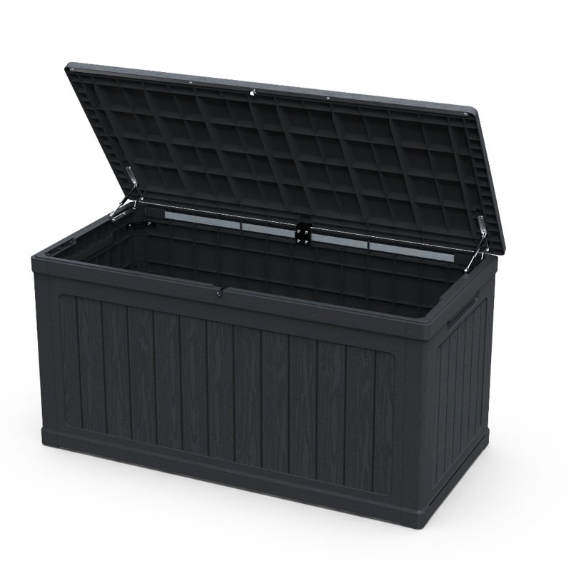 230 Gallon XXL Large Outdoor Storage Deck Box - Waterproof Resin Lockable Container for Patio Furniture, Cushions, Garden Tools & Pool/Sports Equipment