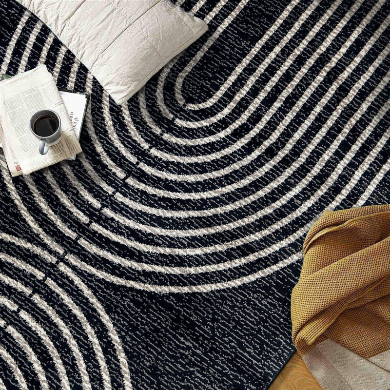Contemporary Arch Design Area Rug, Rectangle 5' x 7'
