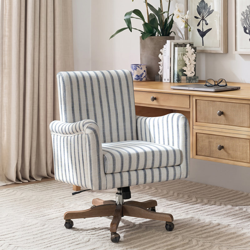 Chaise de bureau Oscar Modern Farmhouse, Navy