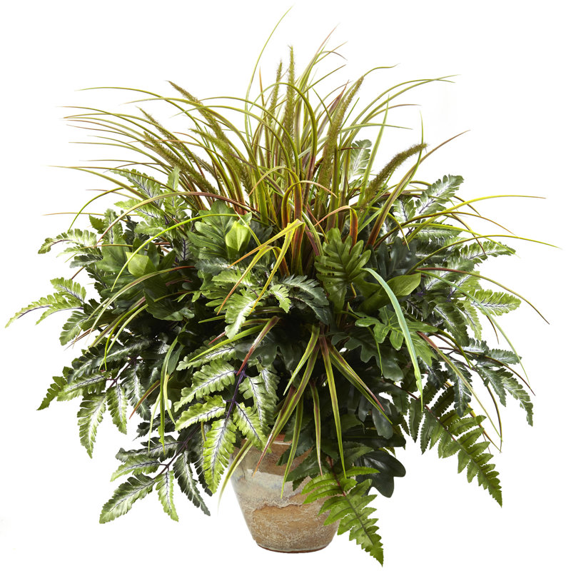 Thisbe 28'' Faux Foliage Plant in Ceramic Pot