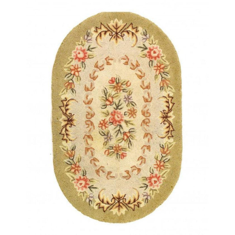 Meinhart Wool Oriental Area Rug in Ivory