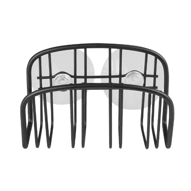 Contempo Suction Sink Sponge Holder, Black
