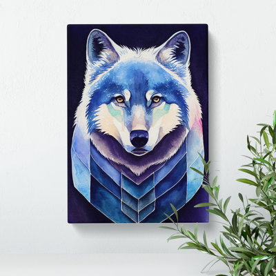 Futuristic Wolf No.1 - Wrapped Canvas