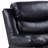 Black Synthetic Leather Upholstered With Power Motion Function With Recliner Function
