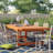 Alyisa Rectangular Eucalyptus Extendable Outdoor Dining Table-1300255089