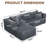 105" L-Shaped Modular Compression Sofa-1101465718-1101465993