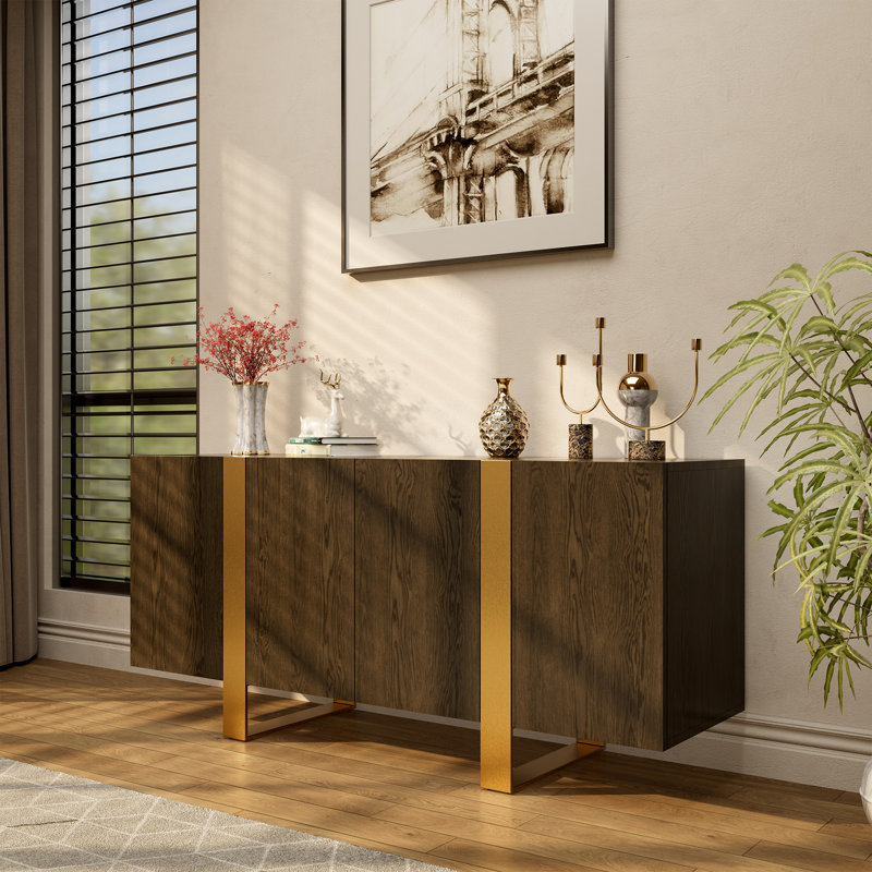 Laylonie 63'' Wide Wood Buffet Sideboard Cabinet
