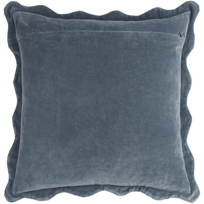 Collier Scalloped Edges Cotton Reversible Throw Pillow