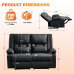Recliner Loveseat with Massage and Heating