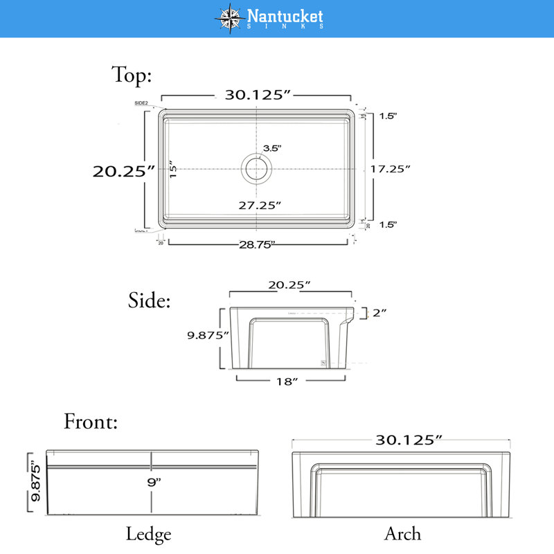 Cape 20.25'' L Single Basin Kitchen Sink