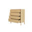 Commode 5 tiroirs Lylis, chêne clair