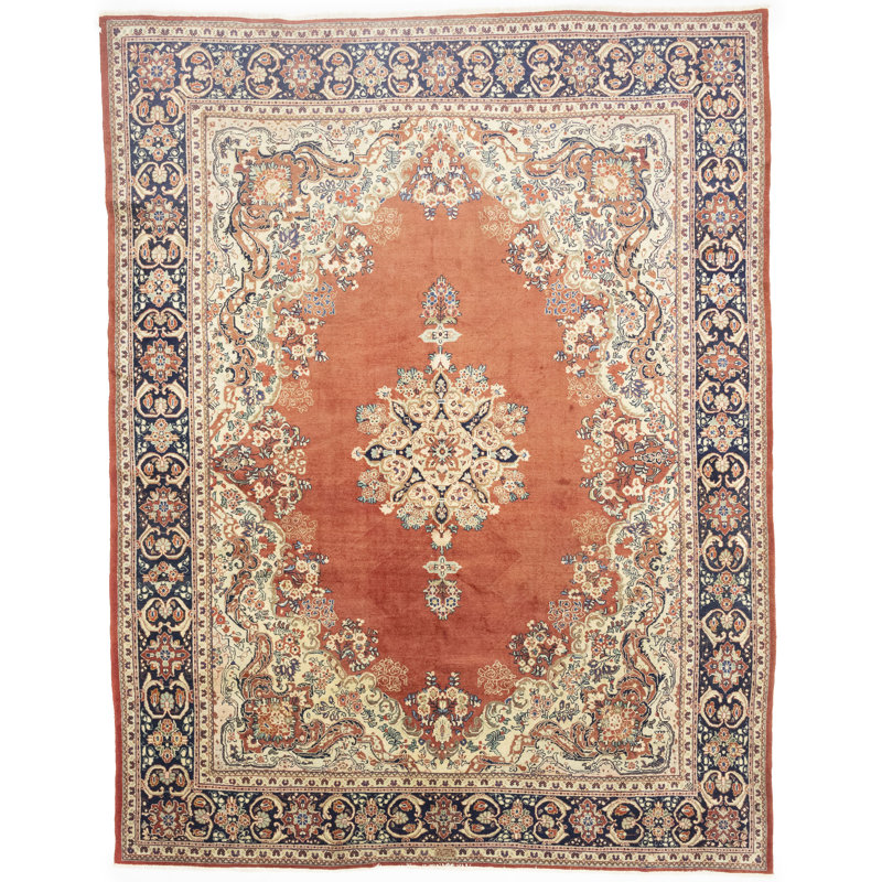 Tapis rouge rouillé traditionnel 10X13
