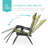  Set Of 2 Zero Gravity Lounge Chair Recliners For Patio, Pool W/ Cup Holder Tray - Dusty Green/Black-971443134-971443089