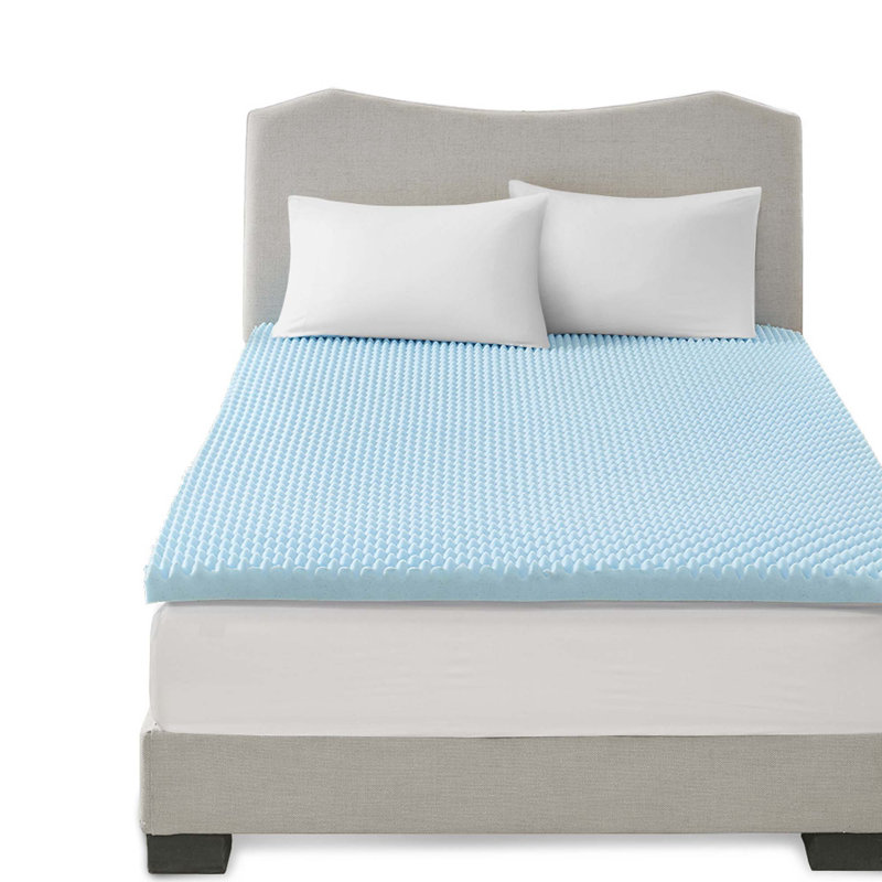 All Season Reversible Hypoallergenic Cooling Mattress Topper, Twin, 1.5"