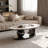 51.2" Modern Faux Marble Oval Coffee Table with Gold Bottom-1794532311-1782988870