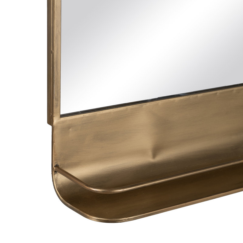 Metal Rectangle Mirror with Shelves