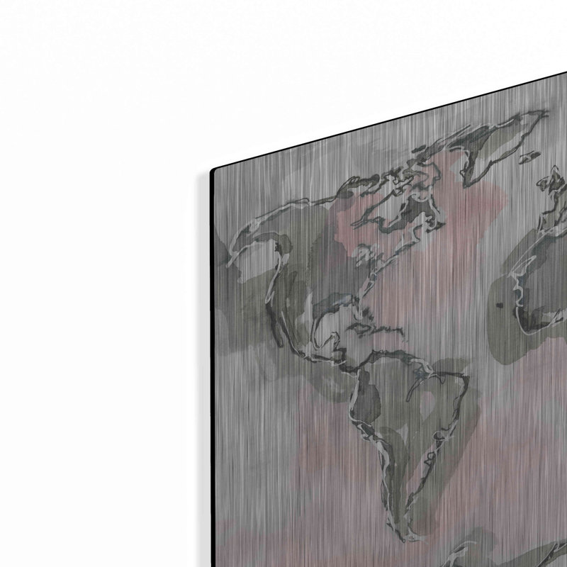 «World Map Blush» par Chris Paschke, H 16 po x l 24 po