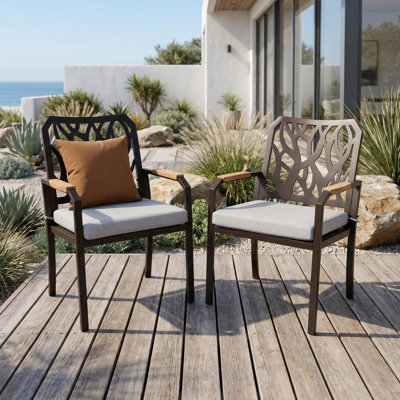 Ensemble de 2 chaises de patio modernes en forme de branche