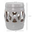 Tabouret 14 po x 17 po en céramique - Anneau noué, matériau émaillé résistant, utilisation polyvalente pour la maison et l'extérieur, jardin blanc 17 po, anneau décoratif, pour jardin, patio, terrasse, cour